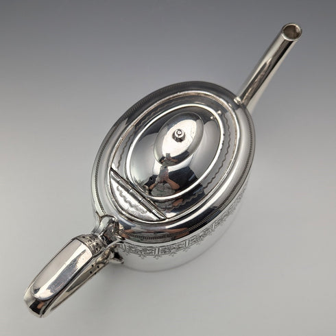 約 1900 年英國古董鍍銀茶壺 Walker & Hall